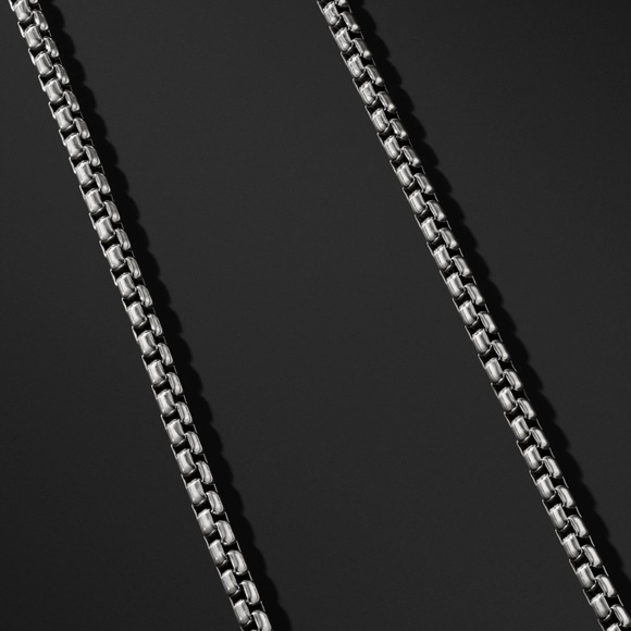 David Yurman Sterling Silver Box Chain Necklace 5.2MM - Picture 2 of 3